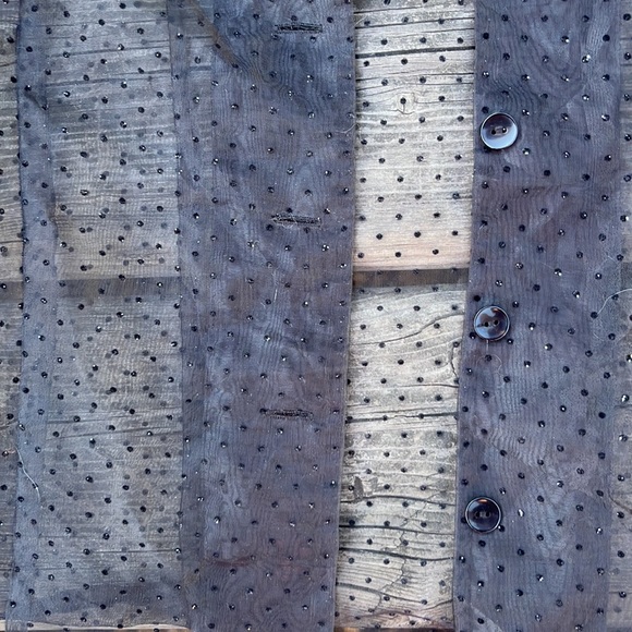 Sheer Black Button Down Shirt - Picture 4 of 4